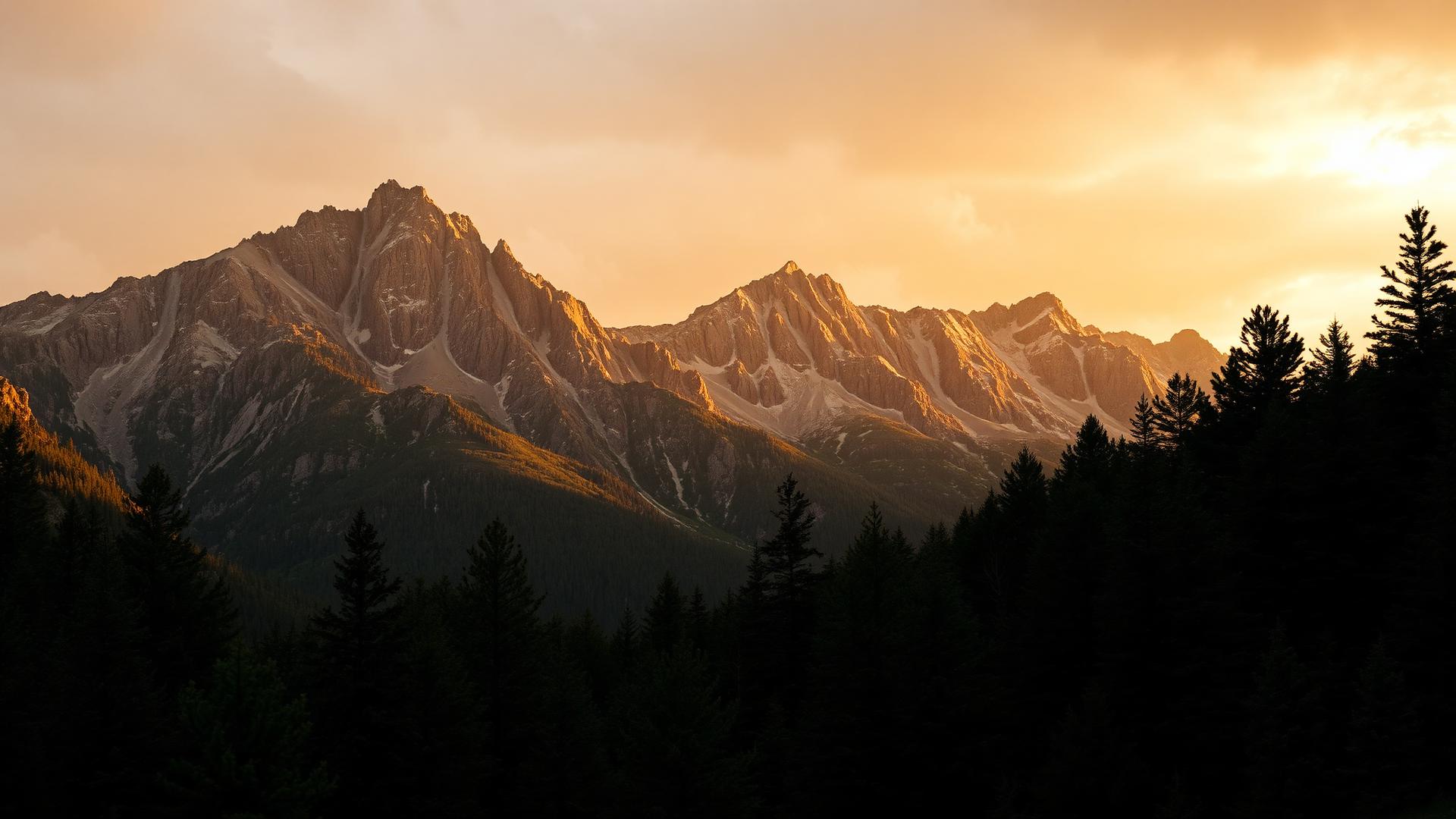 Montana mountains at golden hour
